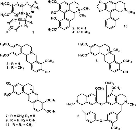 Structures Of Putative Alkaloids Identified In Crude Extract Of S