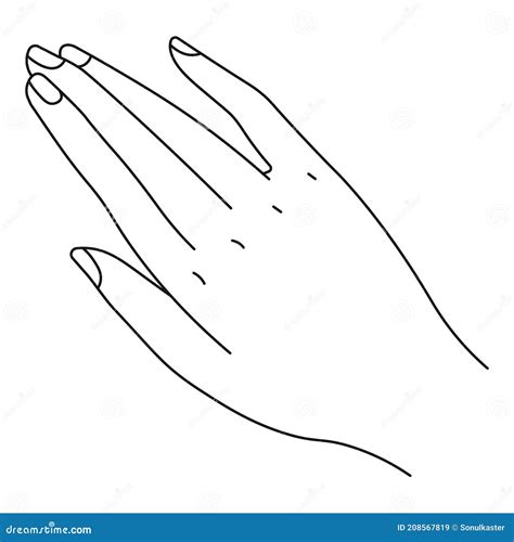 Hand With Fingers Folded In A Pinch Cartoon Vector | CartoonDealer.com