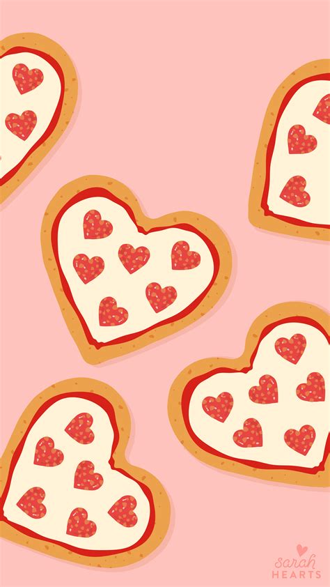 Heart Shaped Pizza February 2018 Calendar Wallpaper - Sarah Hearts