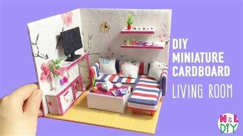 Diy Miniature Cardboard House Living Room How To Make Living Room