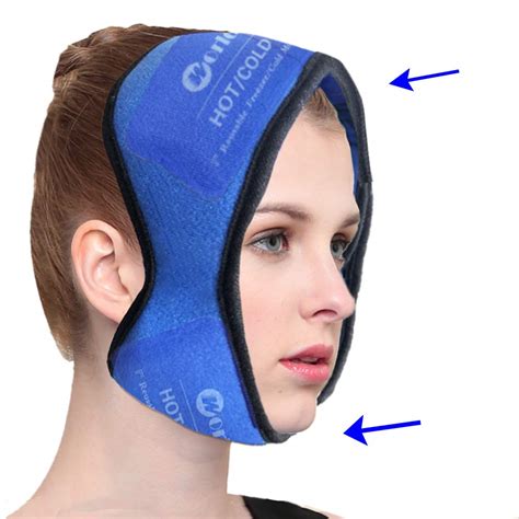 Face Ice Pack For Jaw Reusable Gel Ice Packs With Wrap Hot Therapy Cold Compress For Injuries