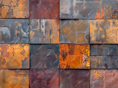 premium photo rusted  oxidized metal sheets texture background