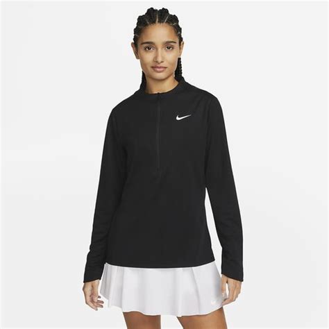 Nike Dri Fit Uv Advantage 1 2 Zip Top Black White Dx1491 010