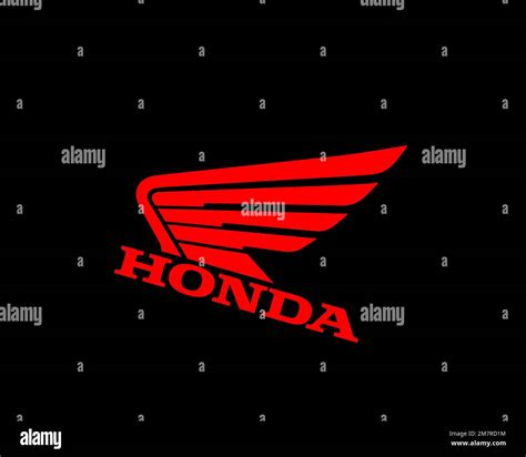 Honda Motorcycle and Scooter India, Rotated Logo, Black Background B ...