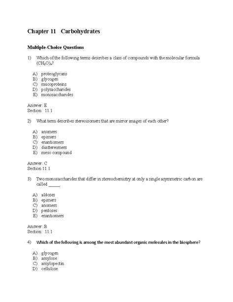 Berg 8e Testbank Chapter 11 Multiple Choice Questions 1 Which Of The