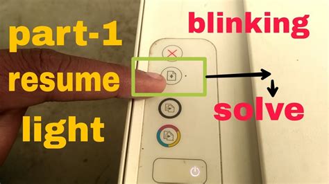 How To Printer Resume Light Blinking Problem Youtube