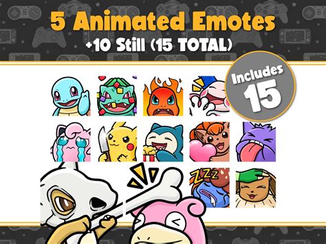 Pokemon Emotes Mega Pack Emotes Total Animated Emotes Gen