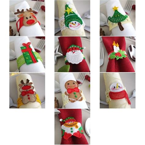 Fsl Christmas Napkin Rings Christmas Napkins Christmas