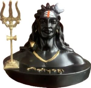 Gyansagar SHIV ADIYOGI IDOL WITH TRISHUL FOR HOME DECOR CAR DASHBOARD