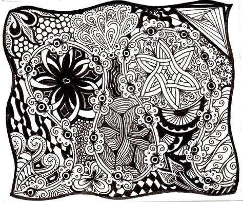 Flower Patterns Zentangle 9 Free Pdf Printables Printablee