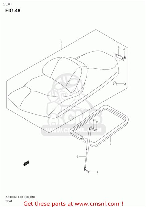 Suzuki An400 Burgman 2003 K3 Usa E03 Seat Buy Original Seat