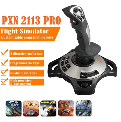 Pxn Pro Flight Stick Joystick Usb Game Controller With Built In