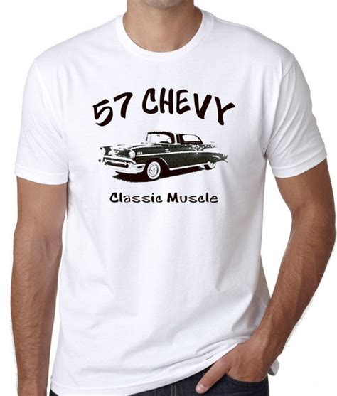 57 Chevy Vintage Car T Shirt Classic Chevrolet Muscle Racing Etsy