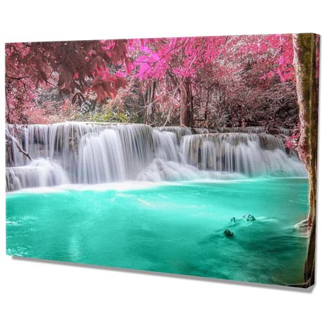 Waterfall Canvas Waterfall Wall Art Waterfall Print Waterfall Etsy