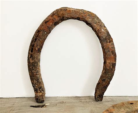 Pair Rusty Old Horseshoes Hand Forged Horseshoe Rustic Decor Etsy