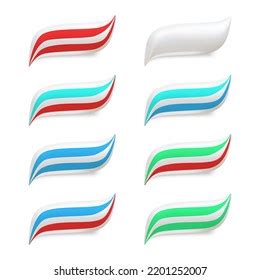 Set Colour Toothpaste Smear Isolated On Stock Vector (Royalty Free) 2201252007 | Shutterstock