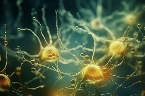 Neurons Making Synapse Nervous System Sending Electrical Impulses Or