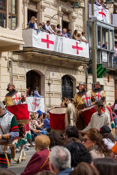 Traditional Moors And Christians Festivals In Alcoy Facades Adorned