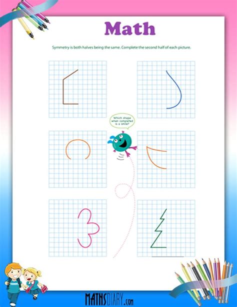 Symmetry Grade 2 Math Worksheets