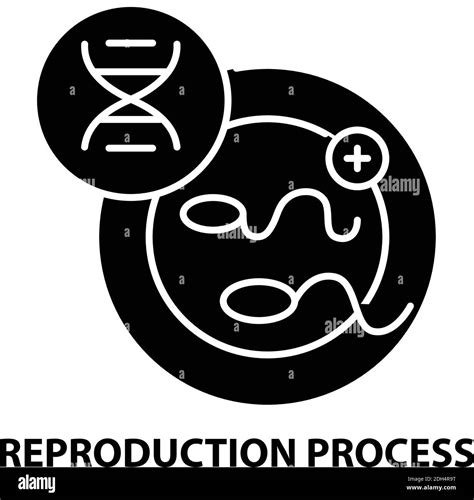 Reproduction Process Icon Black Vector Sign With Editable Strokes Concept Illustration Stock