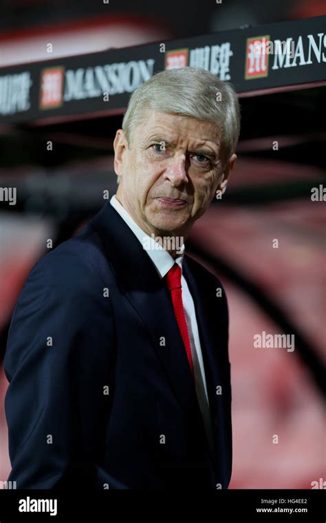 Arsenal Manager Arsene Wenger Prior To The Premier League Match At The