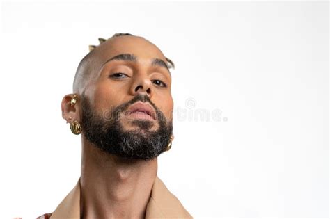 Handsome Black Gay Man Isolated On White Stock Photo Image Of Trans Identity