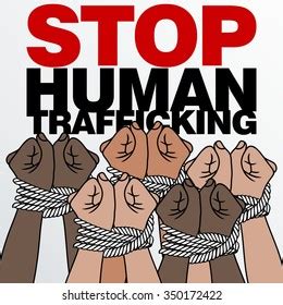 Human Trafficking Vector Template Stock Vector Royalty Free