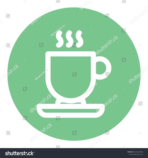 Hot Tea Outline Bold Vector Icon Stock Vector Royalty Free 1602239029 Shutterstock