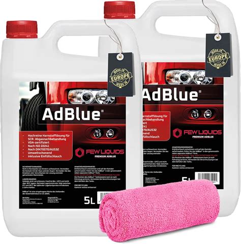 Adblue 10L für Diesel Inkl 2 x Ausgießer Mikrofasertuch Ad blue