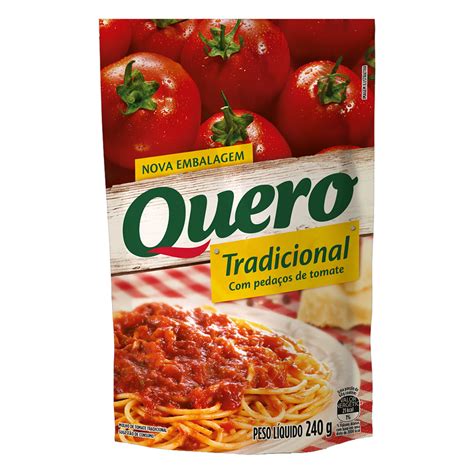 MOLHO DE TOMATE TRADICIONAL QUERO SACHÊ 240G GTIN EAN UPC