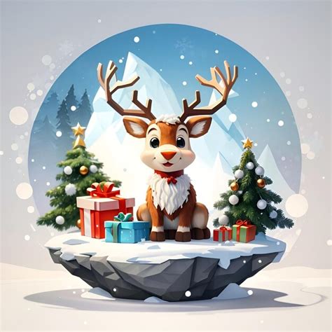 Premium Ai Image Cartoon Christmas Illustration