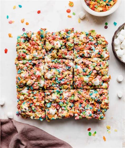 Fruity Pebble Rice Krispie Treats Salt Baker