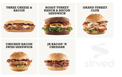 Arby's Printable Menu