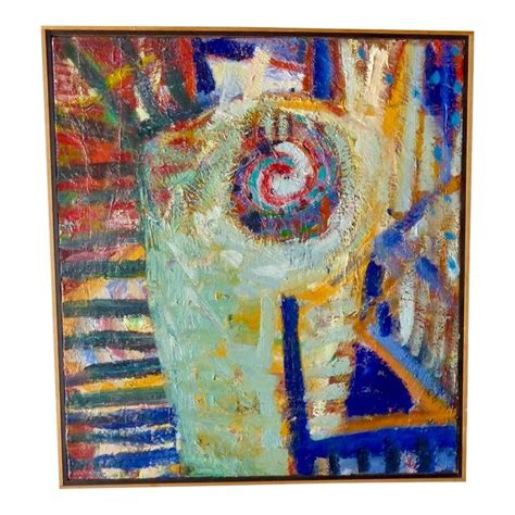 1980s "Charybdis" Original Oil Painting on Canvas by American Artist ...