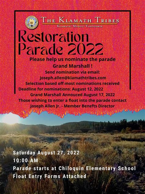 Restoration Parade 2022 Klamath Tribes