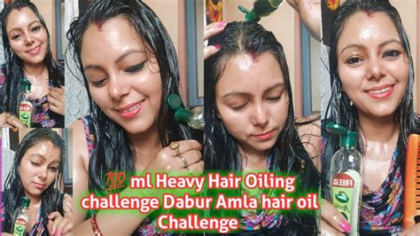 Part 3 💯 Ml Heavy Hair Oiling Challengedabur Amla Hair Oil Challengerequested Video