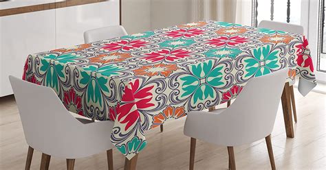 Amazon Ambesonne Moroccan Tablecloth Ornamental Illustration Of