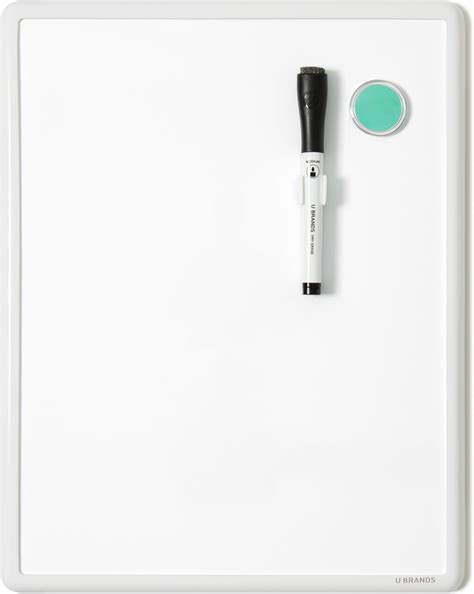 brands contempo magnetic dry erase board     white frame