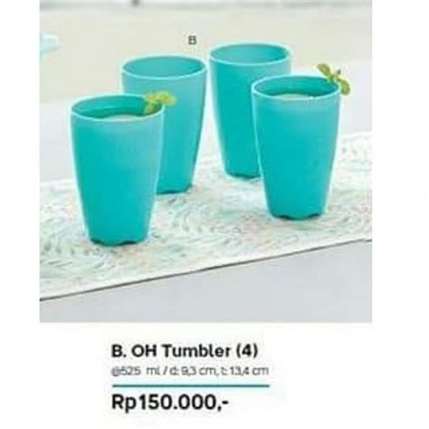 Jual Produk Asli Premium Oh Tumbler Tupperware 525ml Gelas