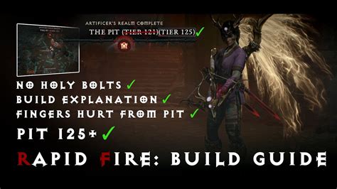 Rapid Fire Rogue Pit Build Guide Clears Pit 137 D4 S4 YouTube