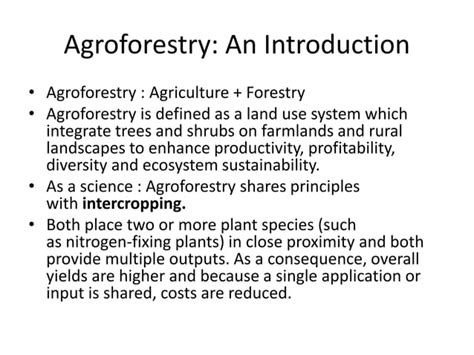 Agroforestry in India and Gujrat Model