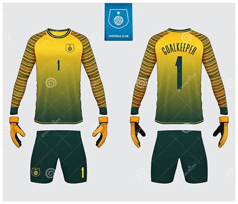 Goalkeeper Jersey Or Soccer Kit Mockup Goalkeeper Glove And Long