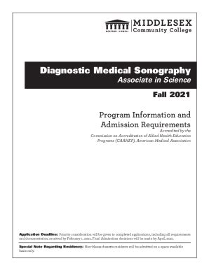 Fillable Online Associate Degree In Diagnostic Medical Sonography