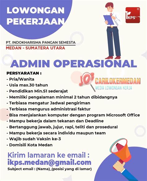 Loker Sma D S Di Pt Indokharisma Pangan Semesta Medan