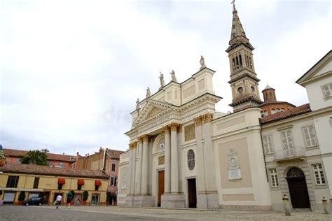 Cathedral of the Piedmontese City of Alessandria. Neoclassical Facade ...