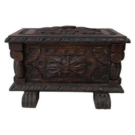 Rare Black Forest Alpine Ibex Wood Box Circa 1890 For Sale At 1stdibs