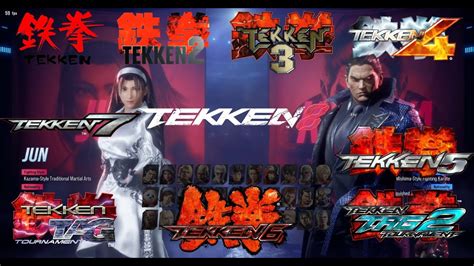 Tekken Character Select With All Tekken Themes Youtube