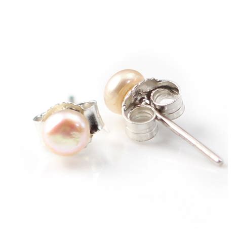 Boucle D Oreille Argent Perle De Culture D Eau Douce Rose Mm X Pcs