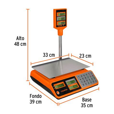 Ficha Tecnica Báscula electrónica multifunciones con torreta 40 kg Truper