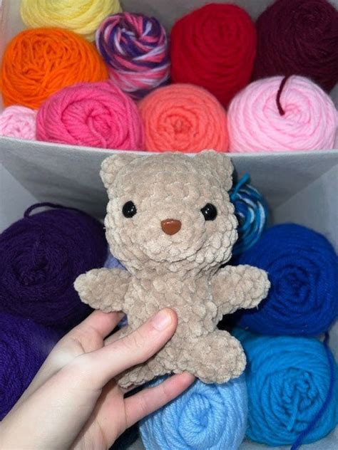 Small Teddy Bear Crochet Pattern - Etsy